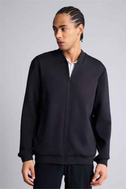 Standard Fit High Neck Cardigan