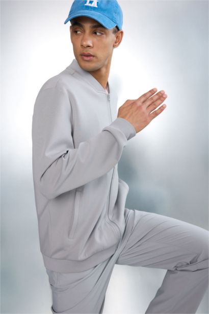 Standard Fit High Neck Cardigan