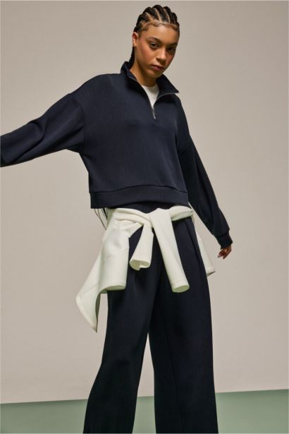 High Neck Modal Sports Sweatshirt