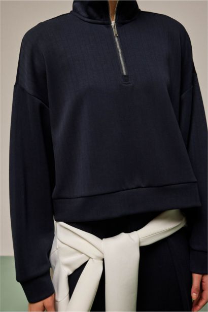 High Neck Modal Sports Sweatshirt