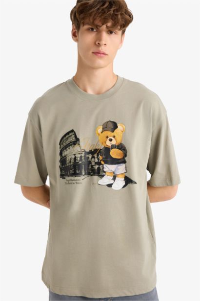 تيشيرت نص ردن أوفر سايز بياخة مستديرة