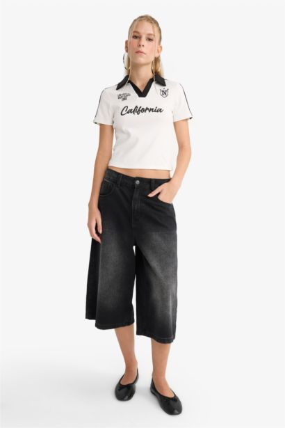 تيشيرت نص ردن سليم فيت مخصر