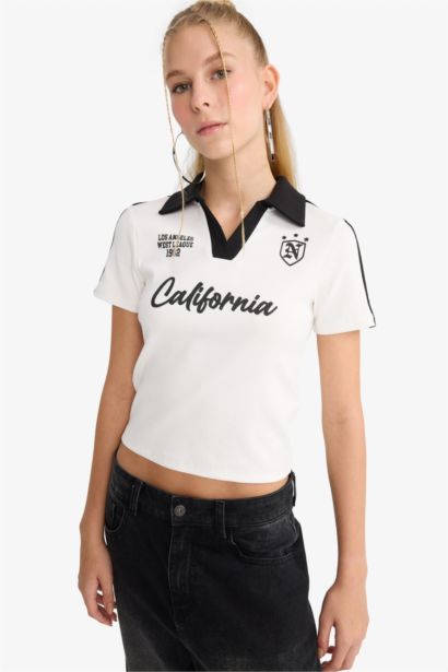 تيشيرت نص ردن سليم فيت مخصر