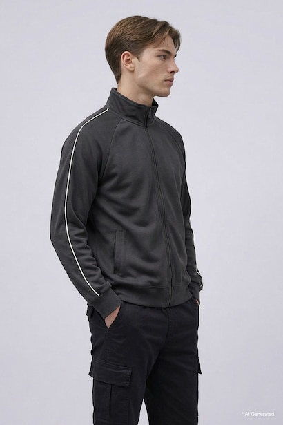 Breathable Boxy Fit Zip-Up Sweatshirt