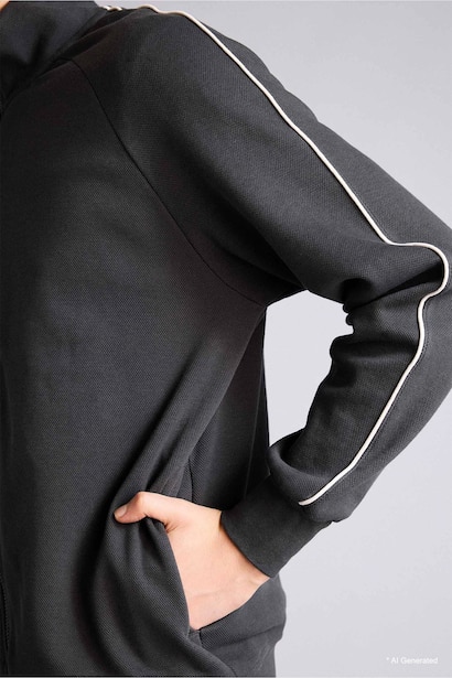 Breathable Boxy Fit Zip-Up Sweatshirt