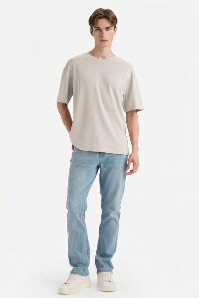 Boxy Fit Crew Neck Short Sleeve T-Shirt