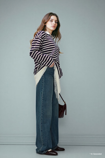 Straight Wide Yüksek Bel Jean
