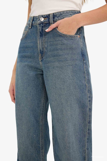 Straight Wide Yüksek Bel Jean