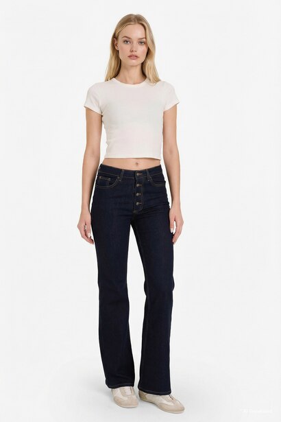 Flare Fit Orta Bel Jean