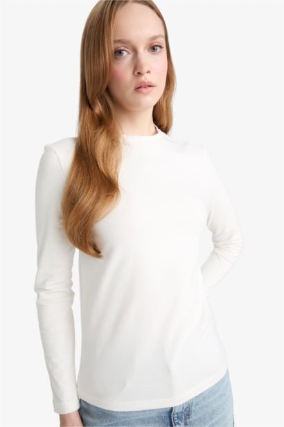 Slim Fit Half Turtleneck Long Sleeve Tunic