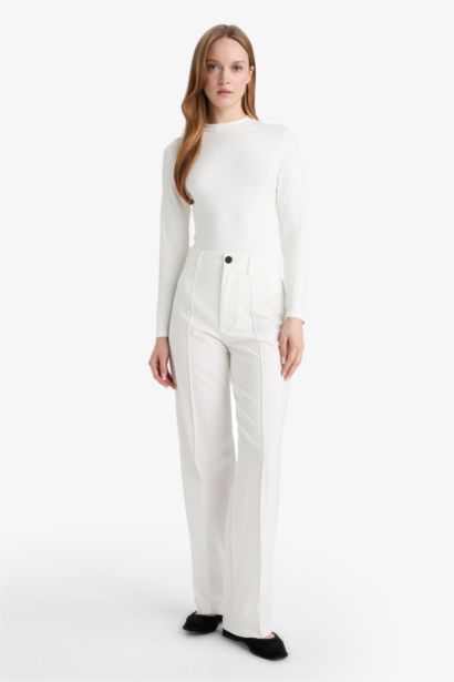 Slim Fit Half Turtleneck Long Sleeve Tunic