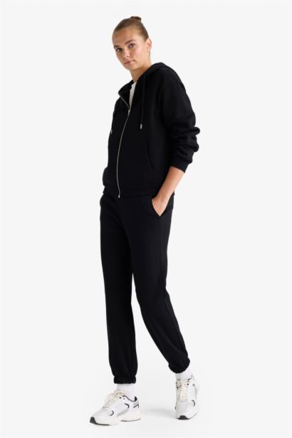 Basic Tie Waist Thick Jogger Sweatpants