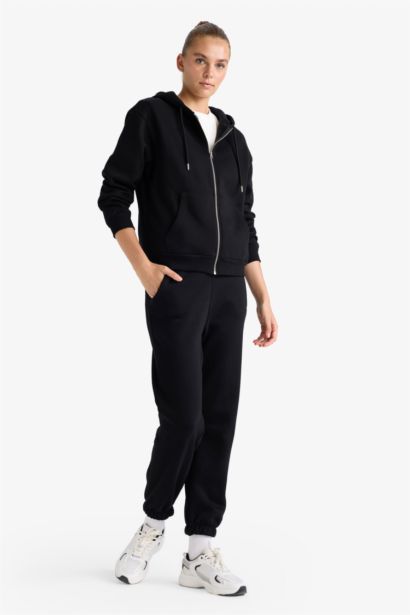 Basic Tie Waist Thick Jogger Sweatpants