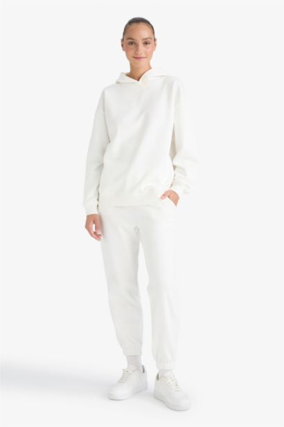 Basic Tie Waist Thick Jogger Sweatpants