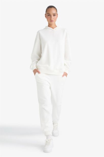 Basic Tie Waist Thick Jogger Sweatpants