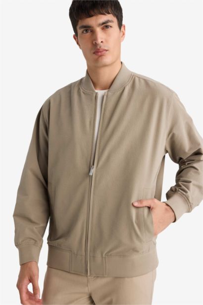 جاكيت سليم فيت قماش كرنكيل مبطن