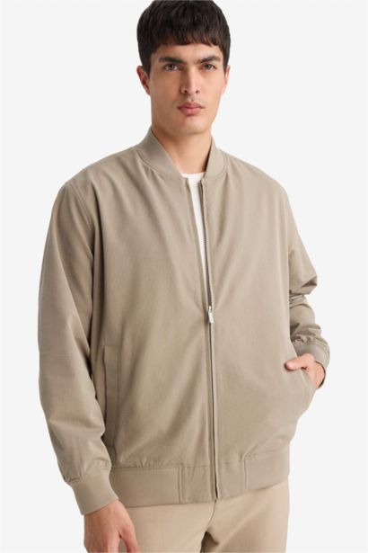 جاكيت سليم فيت قماش كرنكيل مبطن