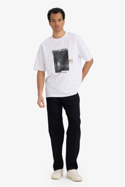 Boxy Fit Crew Neck Short Sleeve T-Shirt