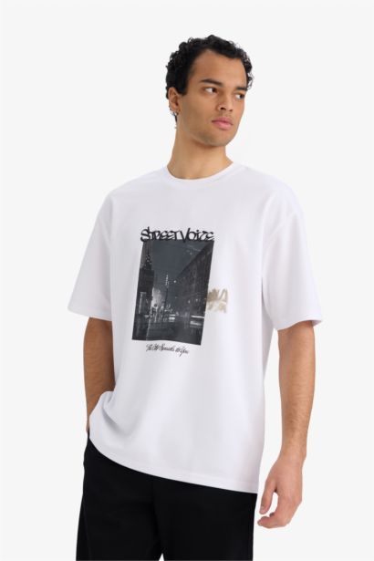 Boxy Fit Crew Neck Short Sleeve T-Shirt