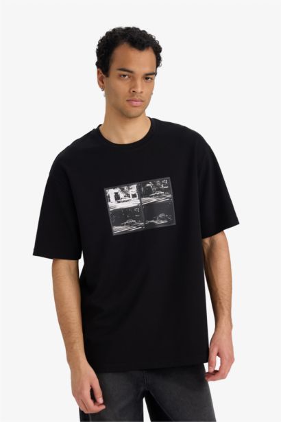 Boxy Fit Crew Neck Short Sleeve T-Shirt