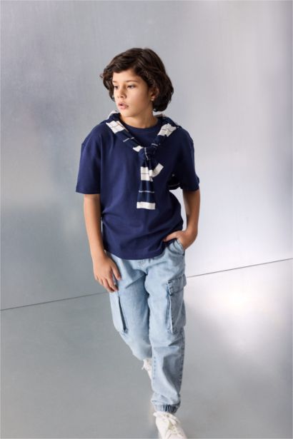 بنطلون جينز اولادي جوجر فيت