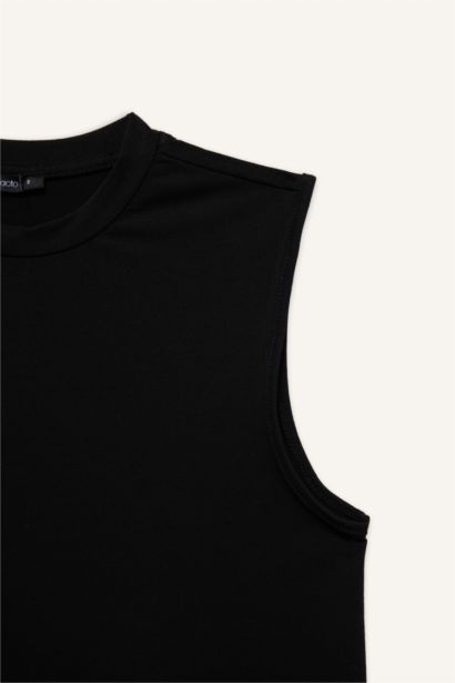 Regular Fıt Bisiklet Yaka Kısa Kollu Tunik