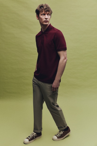 Regular Fit Polo Collar Short Sleeve Polo T-Shirt