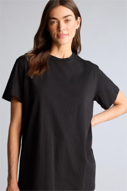 Regular Fit Crew Neck Short Sleeve Tunic