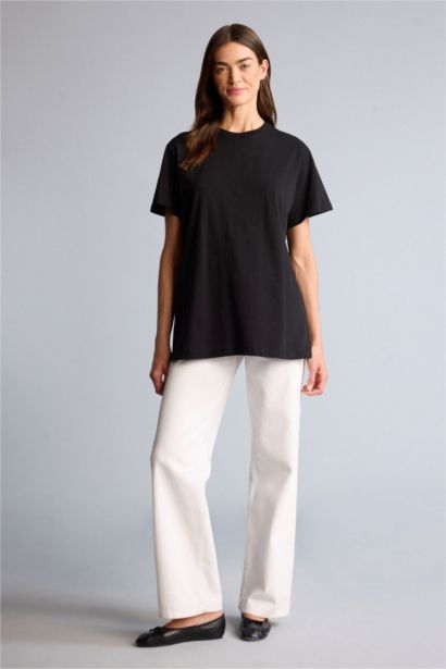 Regular Fit Crew Neck Short Sleeve Tunic