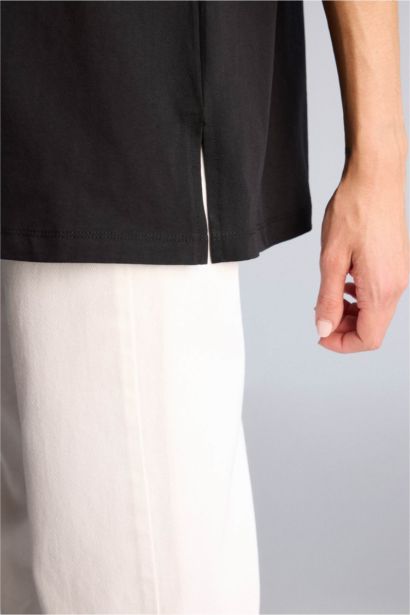 Regular Fit Crew Neck Short Sleeve Tunic