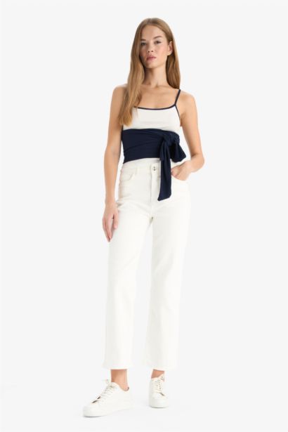 Waisted Camisole Belted Tank Top