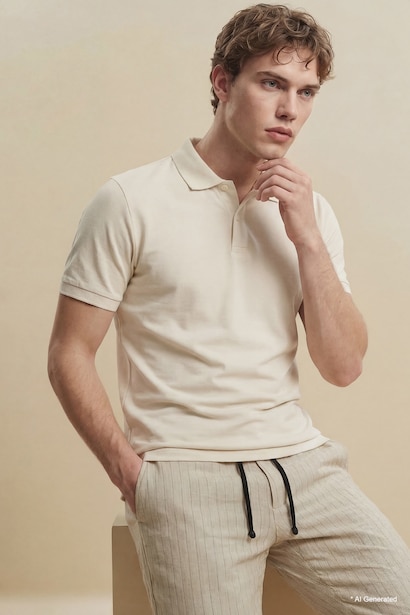 %100 Pamuk REGULAR FIT Kısa Kollu Polo Tişört