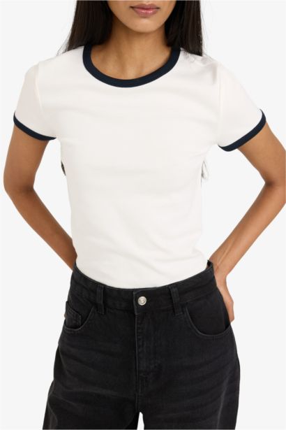 Fitted Ribbed T-Shirt