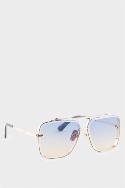 DCEY x DeFacto Kadın Metal Çerçeveli Oval Cam Güneş Gözlüğü