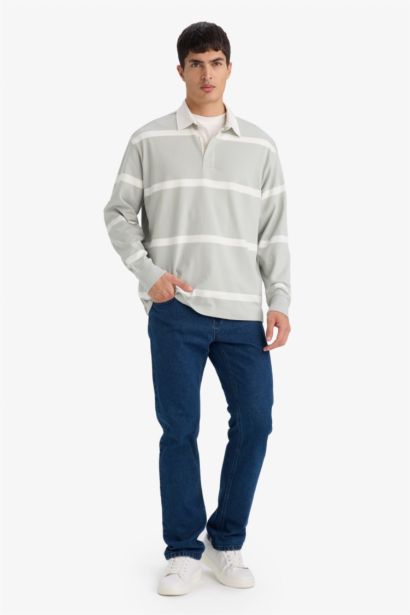 سويت شيرت مخطط قطن