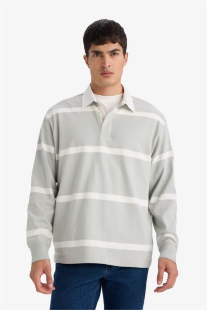 سويت شيرت مخطط قطن