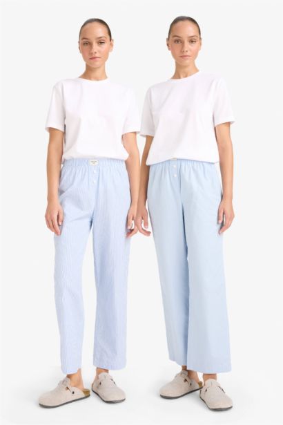 Fall in Love Regular Fit Poplin 2 Piece Pajama Bottoms