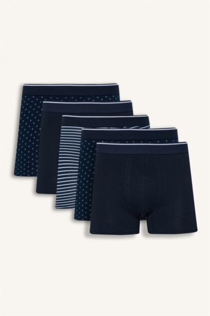 Regular Fıt Çizgili 5'li Boxer