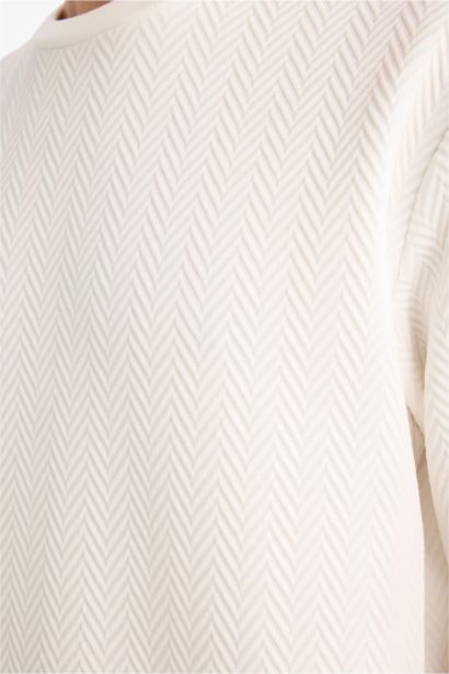 سويت شيرت قصة عادية برقبة مستديرة