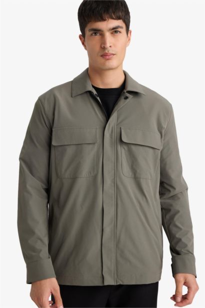 Çabuk Kuruyan İnce Polo Yaka Gömlek Ceket