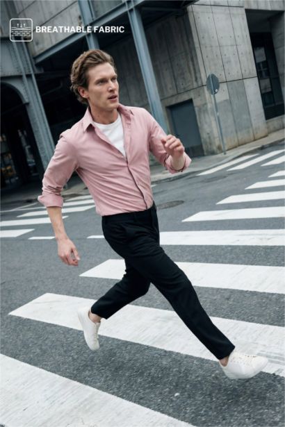 Slim Fit Long Sleeves basic Shirt