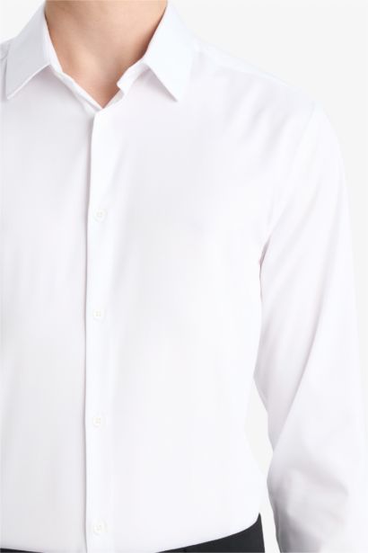 قميص سليم فيت كم طويل