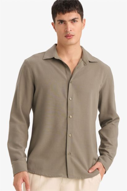 Chemise à manches longues Coupe moderne