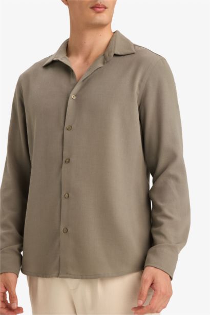 Chemise à manches longues Coupe moderne