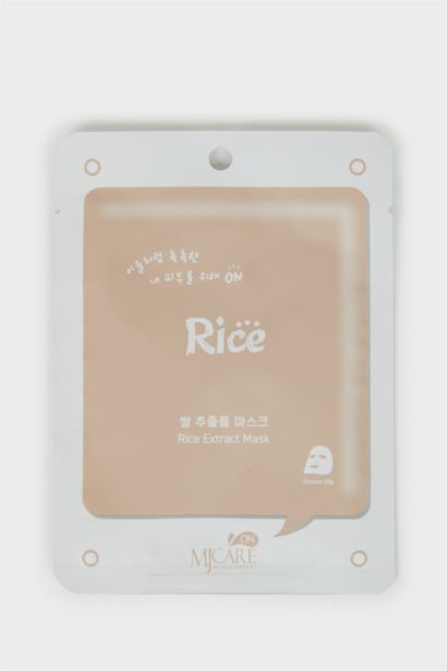 Mjcare On Rice Extract Mask 22gr – Pirinç Özlü Aydınlatıcı & Nemlendirici Yüz Maskesi