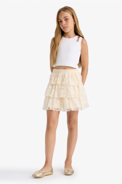 Girl Regular Fit Knitted Skirt