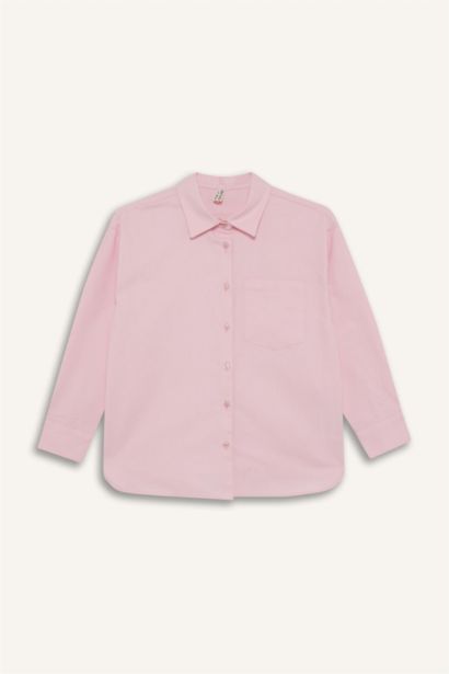 قميص كم طويل وتيشيرت بناتي قصة عادية - قطعتين