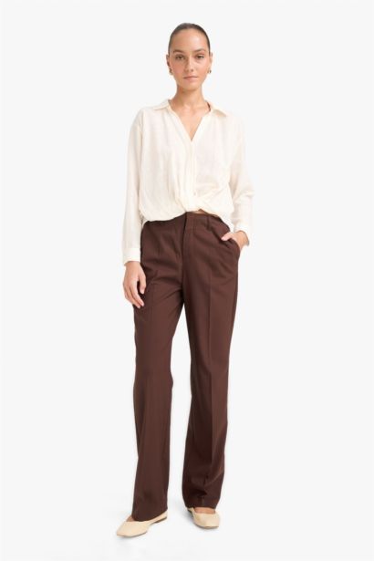 بلوزة ردن طويل قطن قصة عادية وياخة قميص