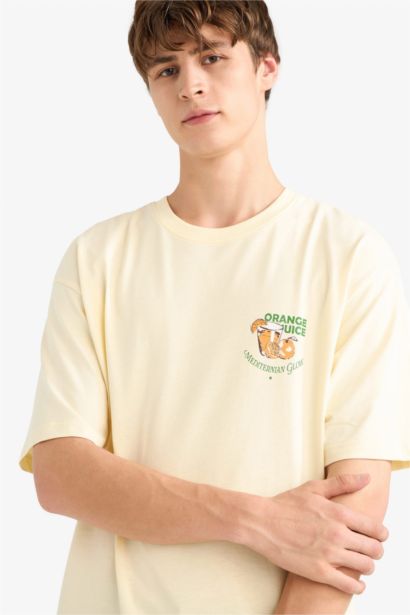 تيشيرت نص ردن اوفر سايز بياخة مستديرة