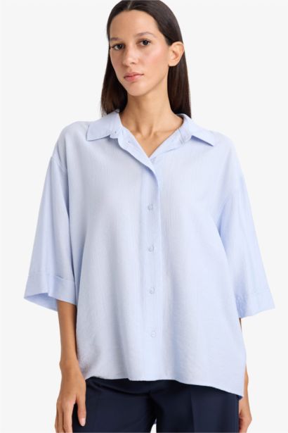 Рубашка с коротким рукавом оверсайз крэш для женщин